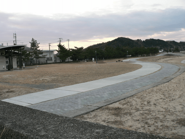 尾崎海水浴場砂浜の概観